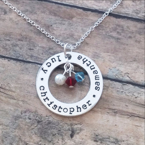 Personalized Mom Necklace - My Boys Necklace