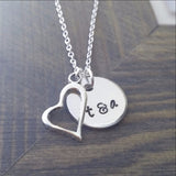 Custom Couples Initials Necklace