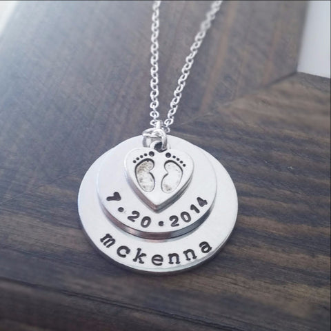 Personalized Necklace with Kids Names and Birthstones