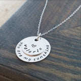 Personalized You Are My Sunshine Necklace