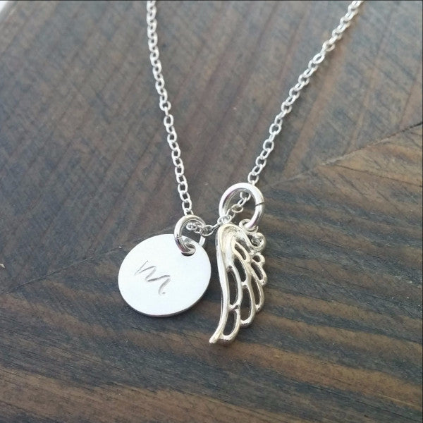 Personalized Angel Wing Necklace