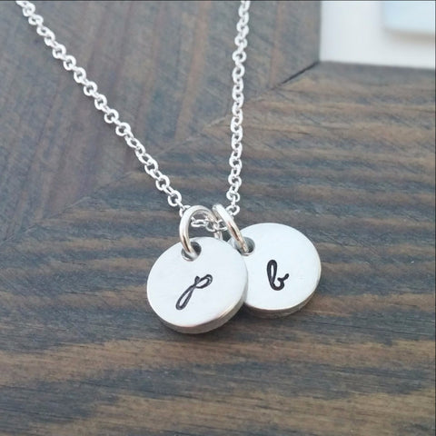 Heart Charm Personalized Initial Necklace