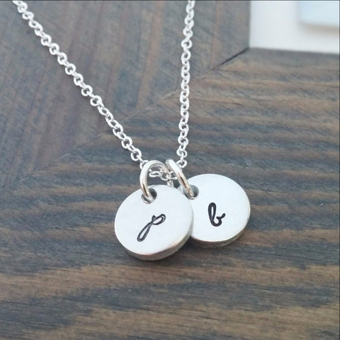 Personalized Vertical Bar Necklace with Kids Names and Parents Initials