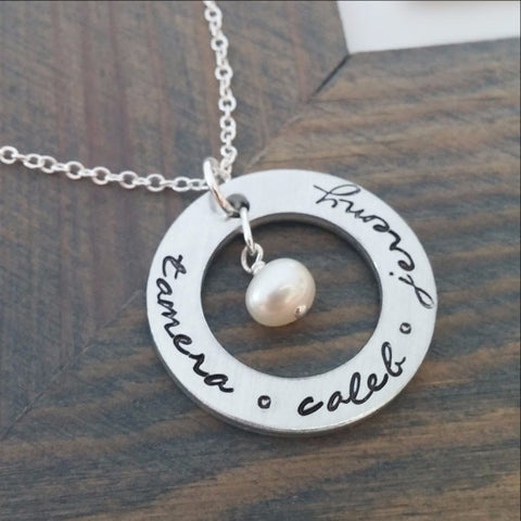 Personalized Hand Stamped Necklace