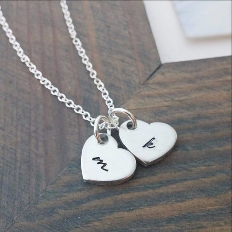 Personalized Initial Small and Large Disc Necklace