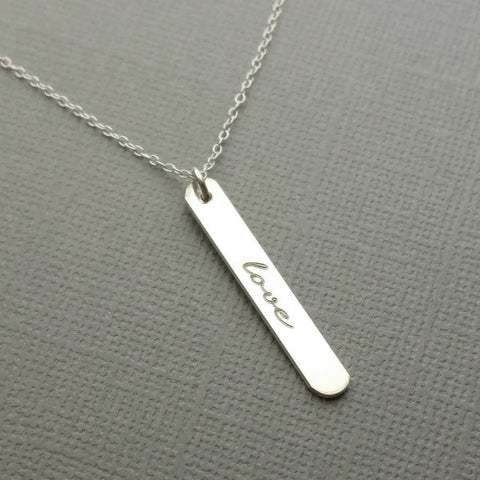 Custom Anniversary Necklace with Initials and Roman Numerals