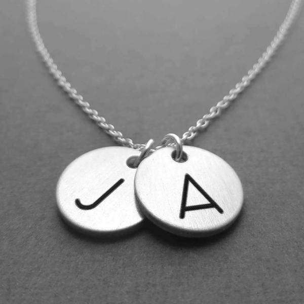 Custom Initial Discs Necklace